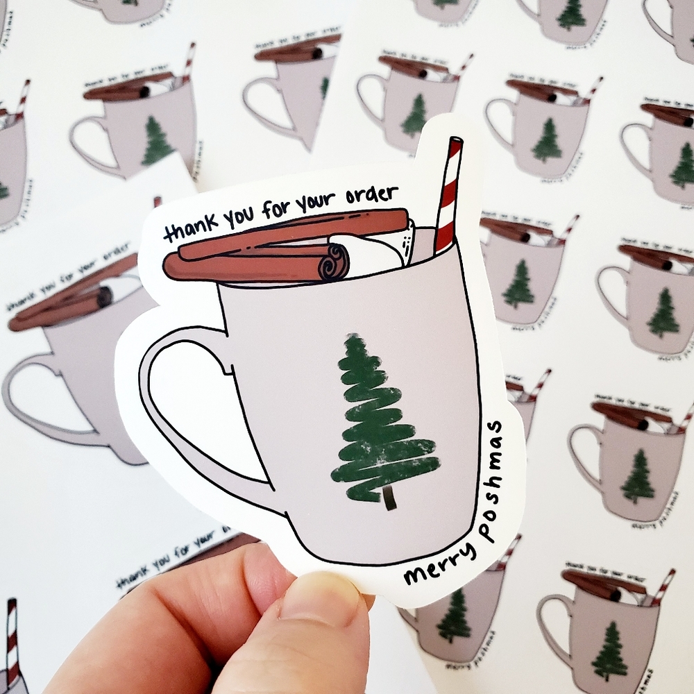 LB053 Merry PoshMas Holiday Sticker [Price Firm]